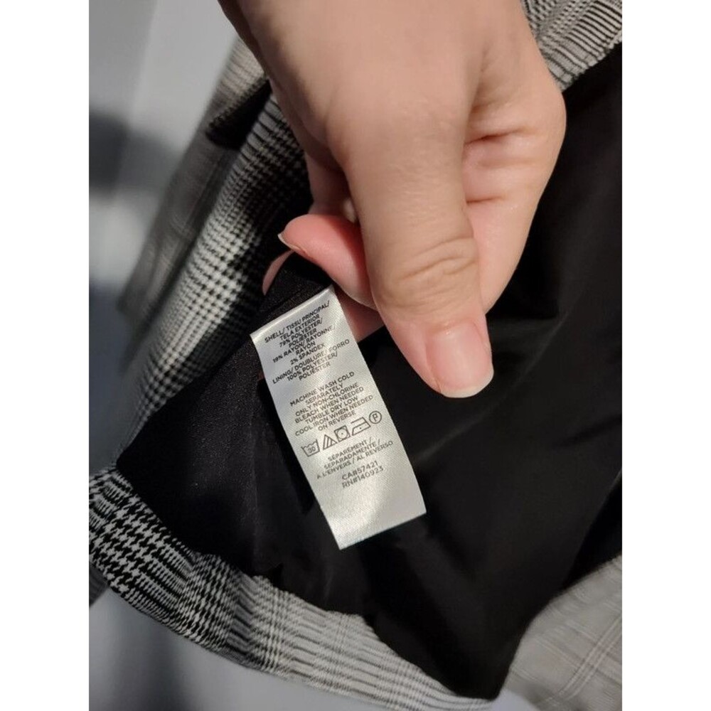 Loft women's black grey white blazer tailored jacket size 8 like new - Picture 9 of 16